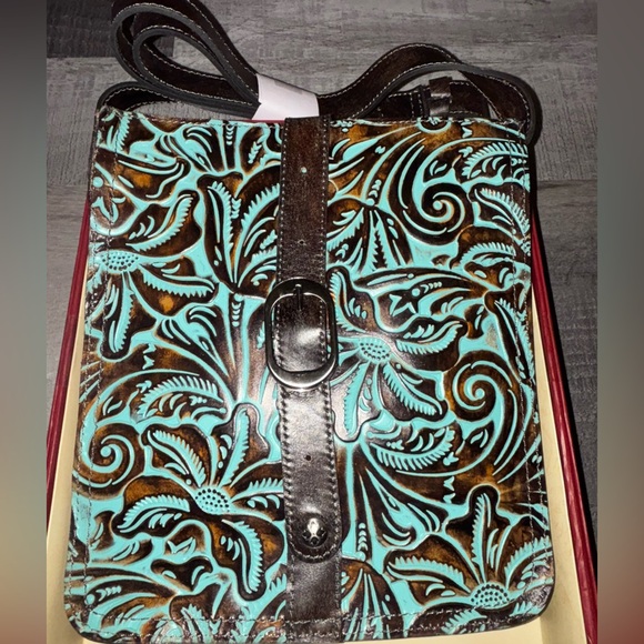 🐬Patricia Nash Venezia Tooled Crossbody Bag - Picture 2 of 10